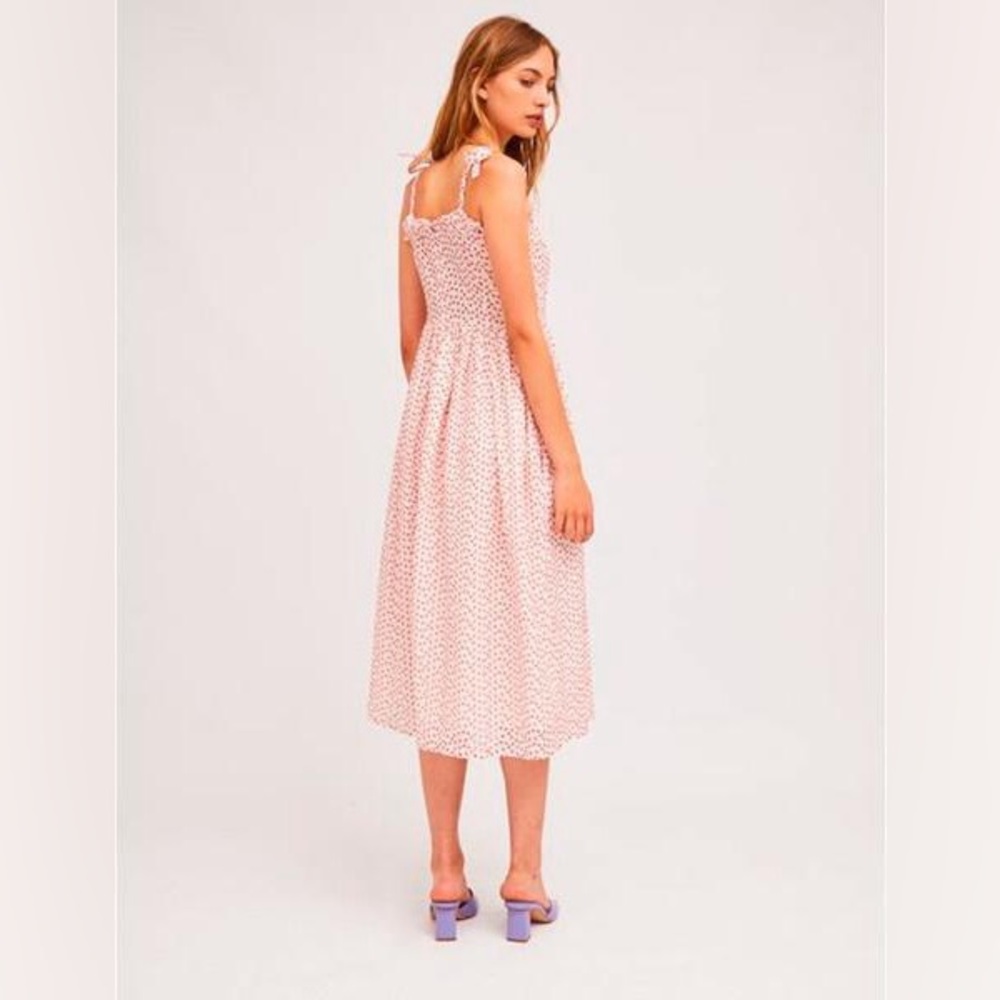 Compania Fantastica Sun Dress Red White Eyelet Cotton New - Picture 4 of 4